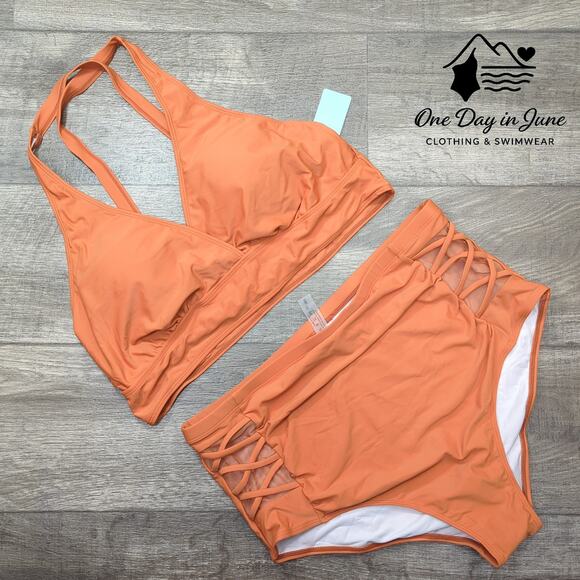 Yonique High Waist Bikini Swimsuit Size 18W - Picture 3 of 7